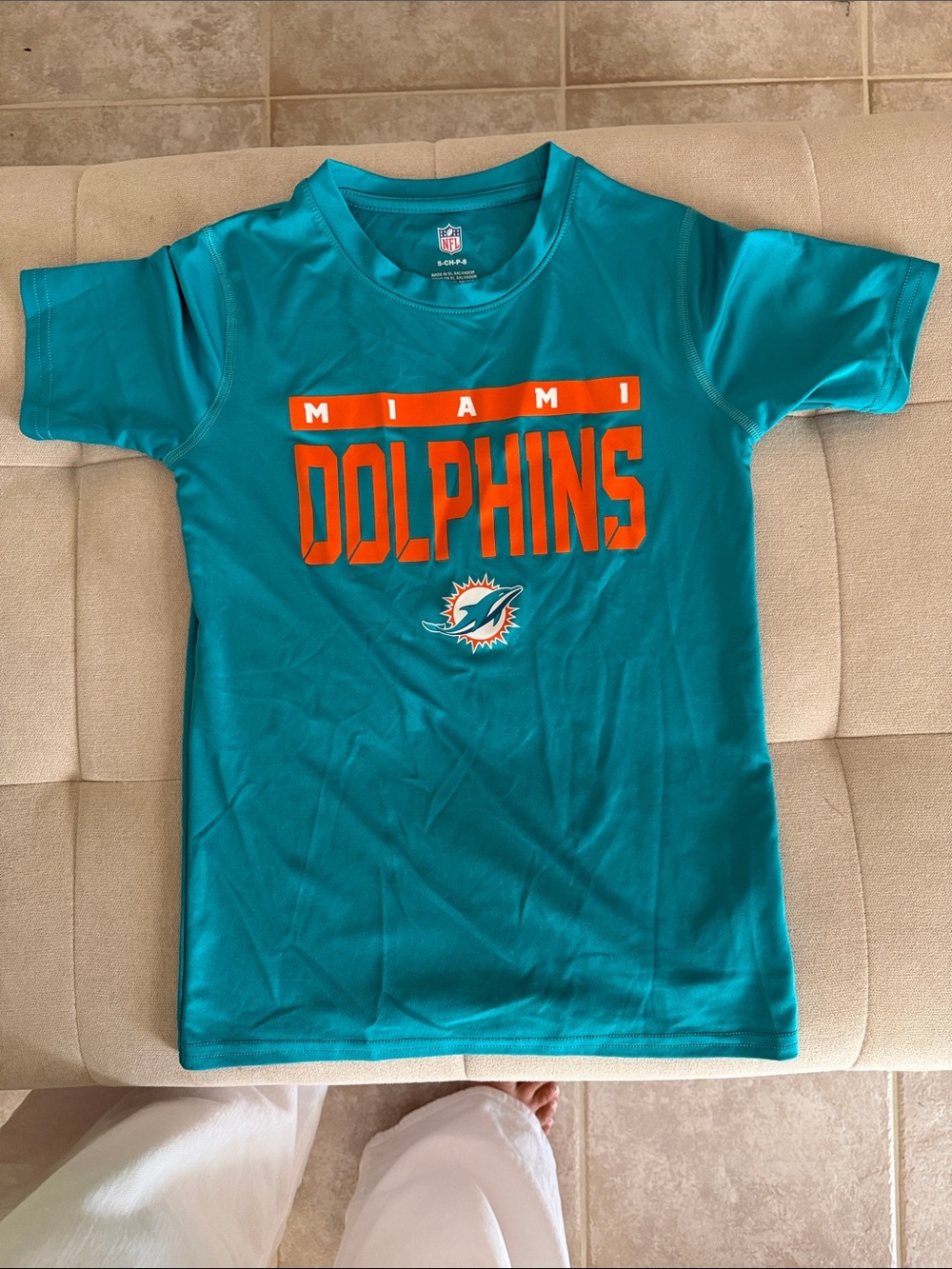 Miami Dolphins Kids Short Sleeve Teal Team Tee